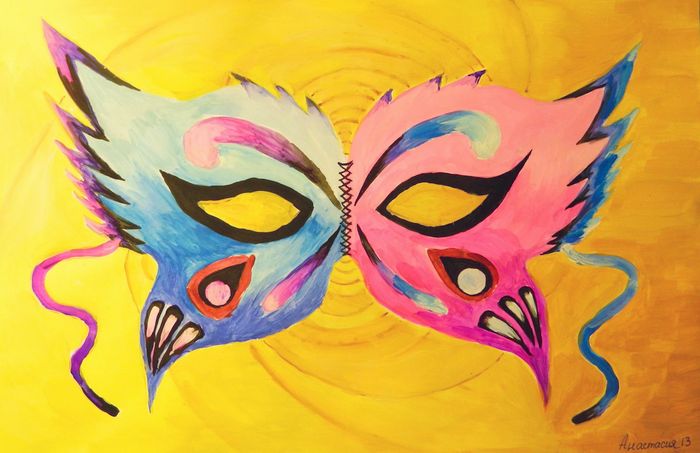 Art Studio PALETTE. Anastasiia Sergeyenko Picture.   Fantasy Mask 