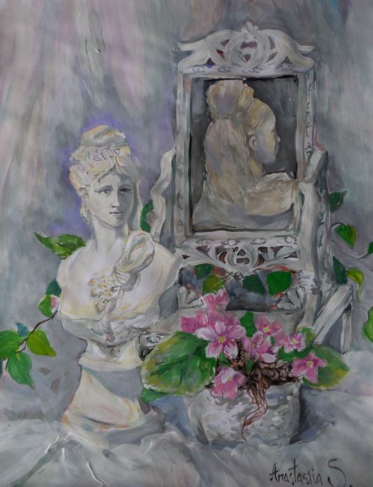 Art Studio PALETTE. Anastasiia Sergeyenko Picture.  Tempera Still Life Still Life 