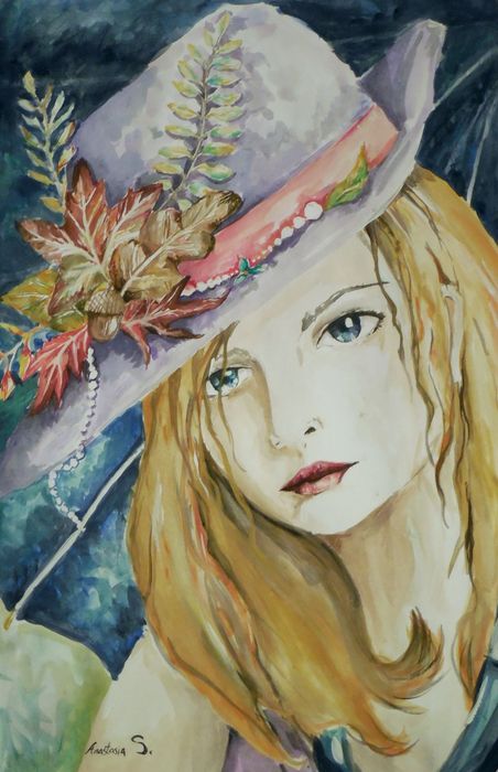 Art Studio PALETTE. Anastasiia Sergeyenko Picture.  Tempera Design Hats 