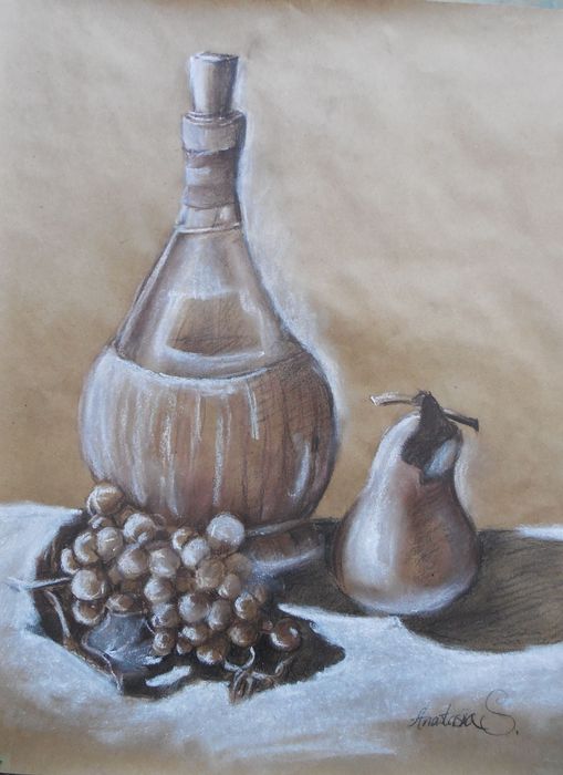 Art Studio PALETTE. Anastasiia Sergeyenko Picture.  Pastel Still Life Still Life 