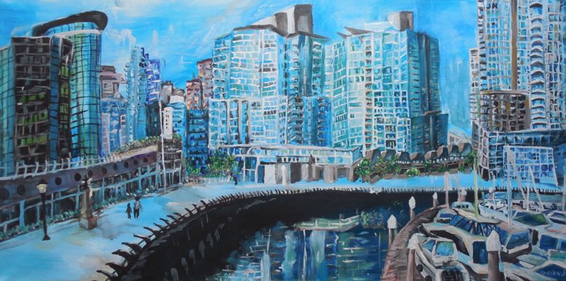 Art Studio PALETTE. Anastasiia Sergeyenko Picture. Canvas Acrylic Landscape Vancouver BC 