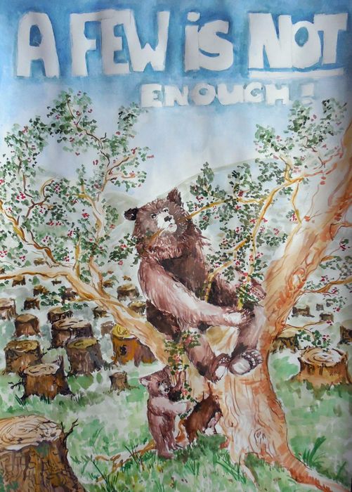 Art Studio PALETTE. Anastasiia Sergeyenko Picture.  Watercolour Animals Mix 