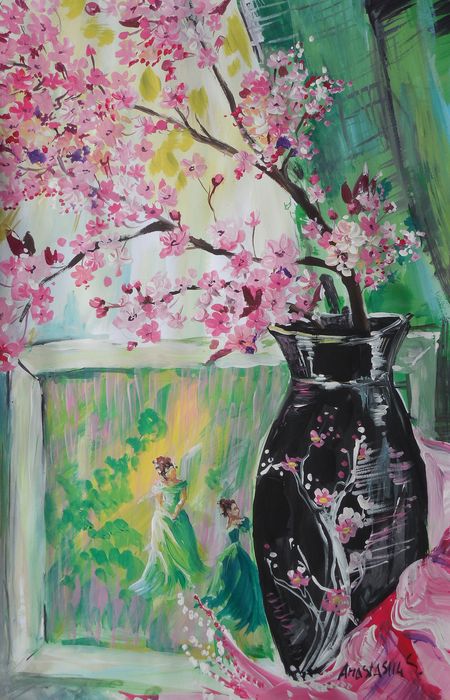 Art Studio PALETTE. Anastasiia Sergeyenko Picture.  Tempera Still Life Still Life 