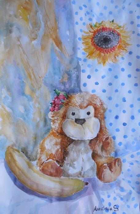 Art Studio PALETTE. Anastasiia Sergeyenko Picture.  Watercolour Still Life Still Life 