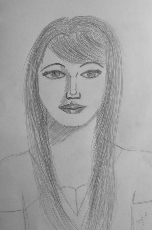 Art Studio PALETTE. Daniella  Pashuk Picture.  Pencil People Selfportrait 