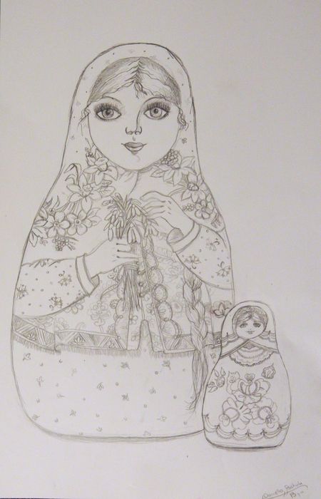 Art Studio PALETTE. Daniella  Pashuk Picture.   Dec. Art Matryoshka  
