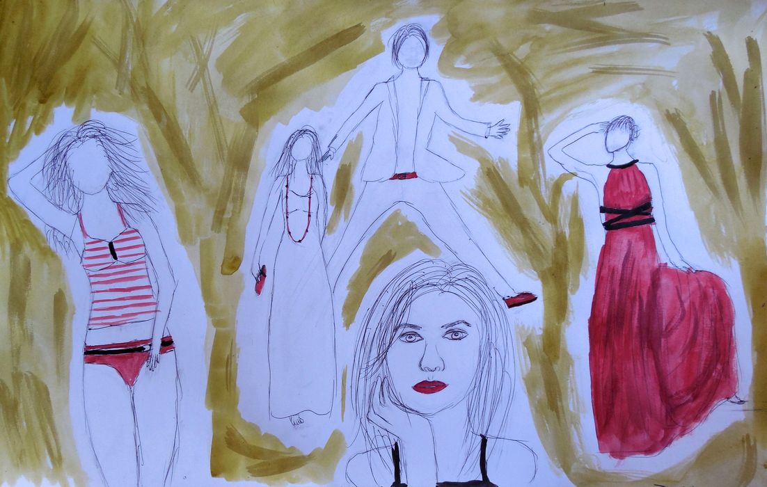 Art Studio PALETTE. Daniella  Pashuk Picture.  Mixed Media People People 