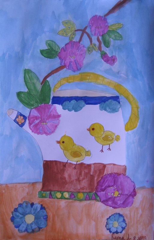 Art Studio PALETTE. Katia  Lubenkova Picture.  Marker, Tempera   