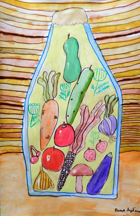 Art Studio PALETTE. Katia  Lubenkova Picture.   Still Life Fruits & Vegi 