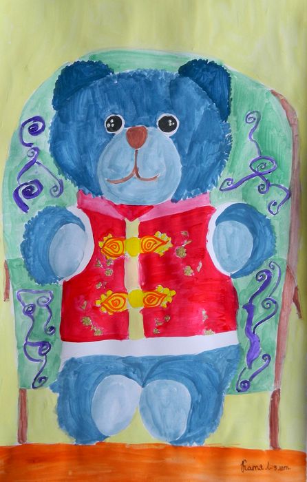 Art Studio PALETTE. Katia  Lubenkova Picture.  Tempera Fantasy Favorite Toy 