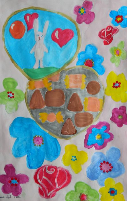 Art Studio PALETTE. Katia  Lubenkova Picture.   Holidays Valentine 