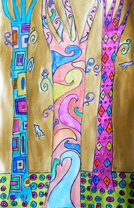 Art Studio PALETTE. Mila Radojevic Picture.   Inspired by Klimt 