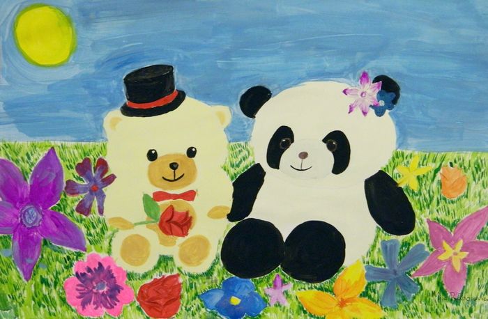 Art Studio PALETTE. Mila Radojevic Picture.  Tempera Fantasy Favorite Toy 