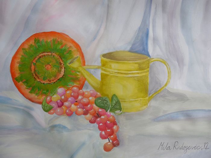 Art Studio PALETTE. Mila Radojevic Picture.  Tempera Still Life Still Life 