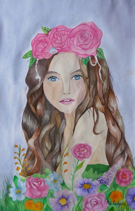 Art Studio PALETTE. Mila Radojevic Picture.  Watercolour People Portrait 