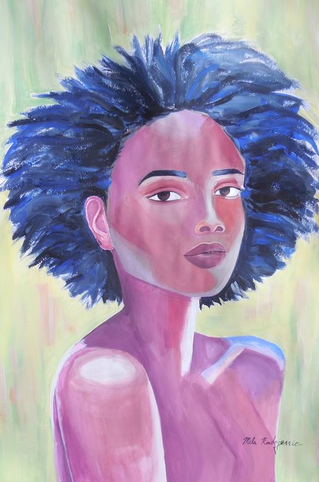 Art Studio PALETTE. Mila Radojevic Picture.  Tempera People Portrait 