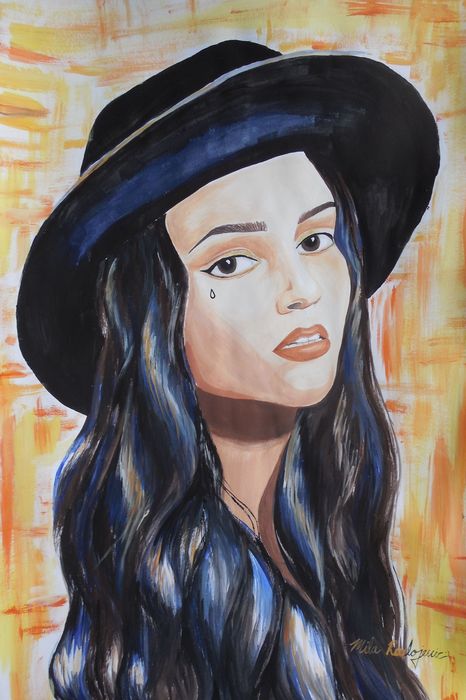 Art Studio PALETTE. Mila Radojevic Picture.  Tempera People Portrait 