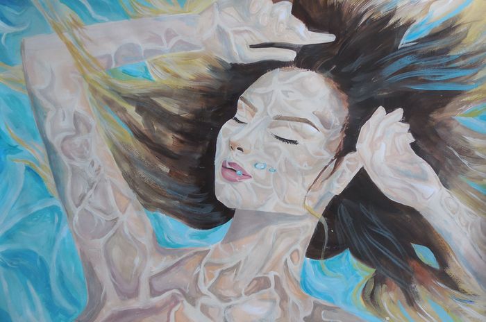 Art Studio PALETTE. Mila Radojevic Picture.  Tempera People People 