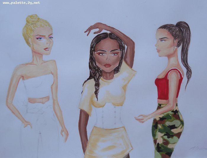 Art Studio PALETTE. Mila Radojevic Picture.  Watercolour People People 