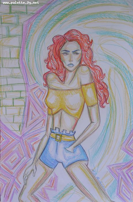 Art Studio PALETTE. Mila Radojevic Picture.  Coloured Pencil People People 