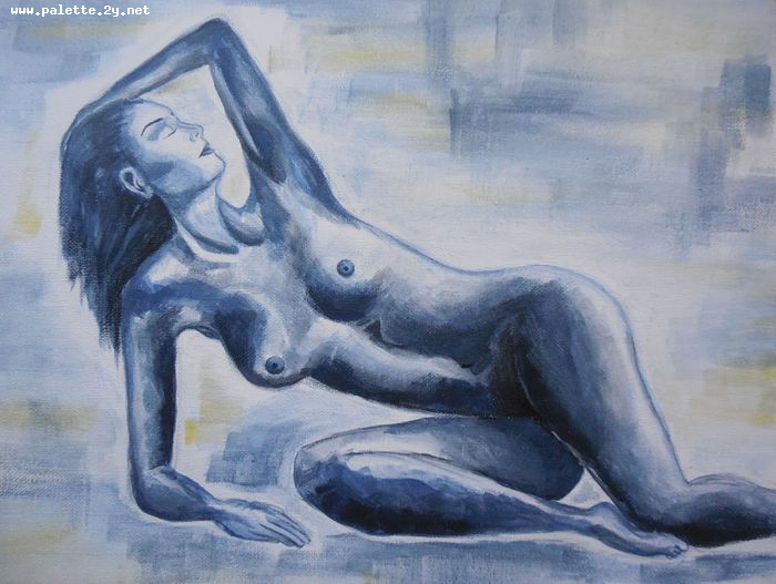 Art Studio PALETTE. Mila Radojevic Picture. Canvas Acrylic People People 