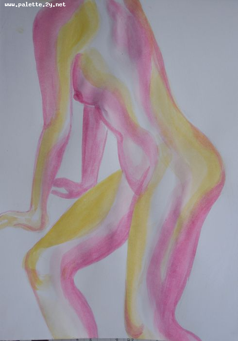 Art Studio PALETTE. Mila Radojevic Picture.  Watercolour People People 