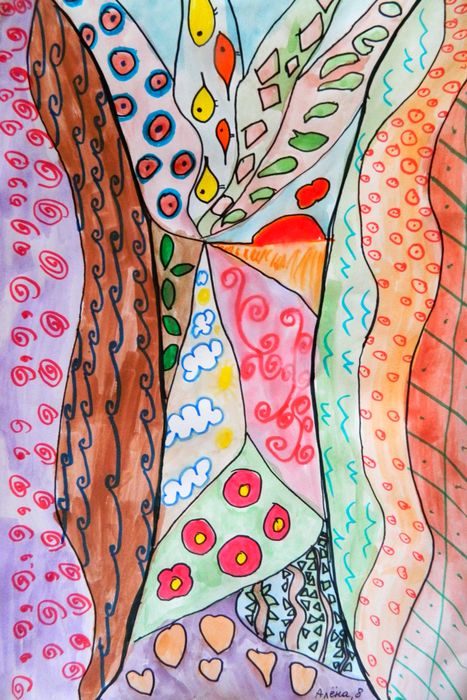 Art Studio PALETTE. Alyona Glazyrina Picture.   Fantasy Trees 