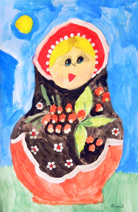 Art Studio PALETTE. Alyona Glazyrina Picture.   Dec. Art Matryoshka  
