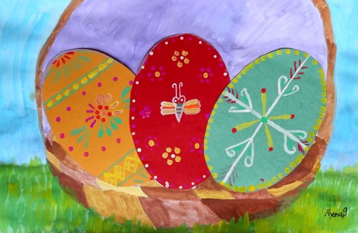 Art Studio PALETTE. Alyona Glazyrina Picture.  Mixed Media Holidays Easter 