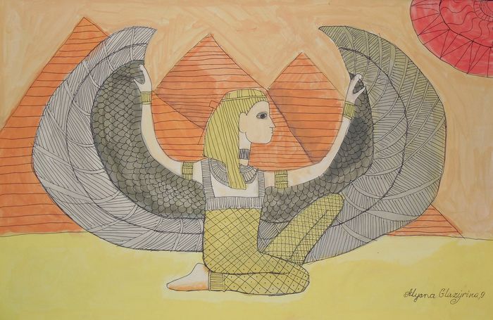 Art Studio PALETTE. Alyona Glazyrina Picture.  Watercolour, Ink Fantasy Imagenation 