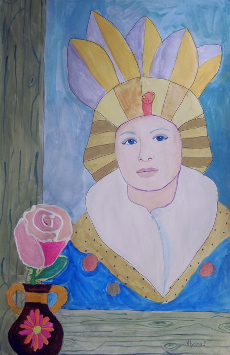 Art Studio PALETTE. Alyona Glazyrina Picture.  Tempera Fantasy Snowqueen 