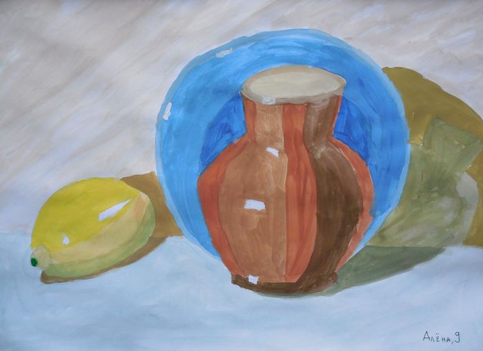 Art Studio PALETTE. Alyona Glazyrina Picture.  Tempera Still Life Still Life 