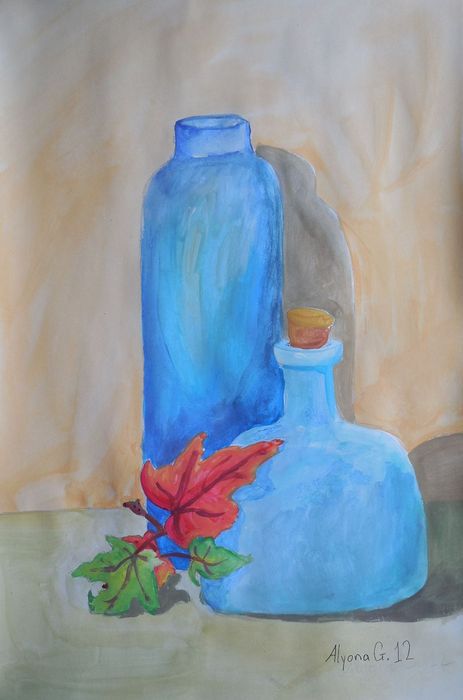 Art Studio PALETTE. Alyona Glazyrina Picture.  Tempera Still Life Still Life 