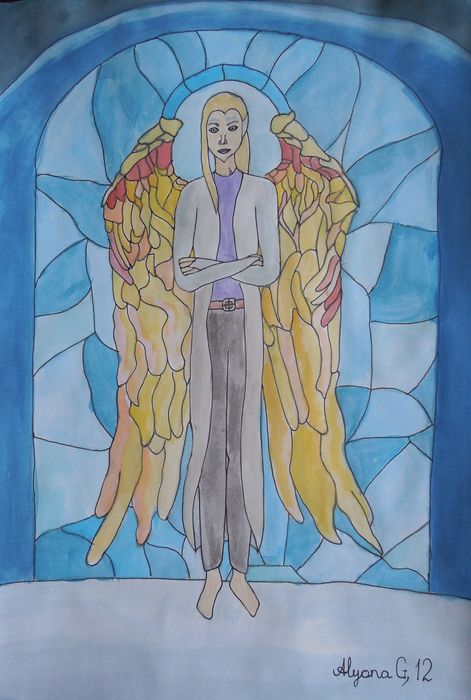 Art Studio PALETTE. Alyona Glazyrina Picture.  Marker, Tempera Holidays New Year 