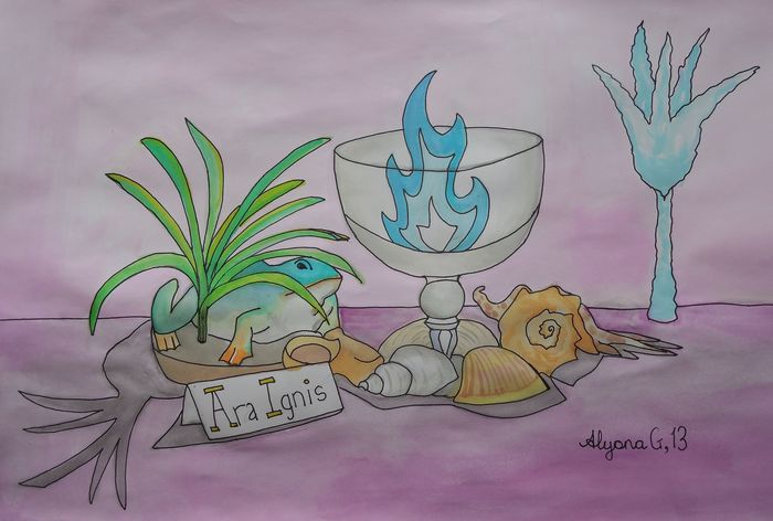 Art Studio PALETTE. Alyona Glazyrina Picture.  Watercolour, Ink Still Life Still Life 