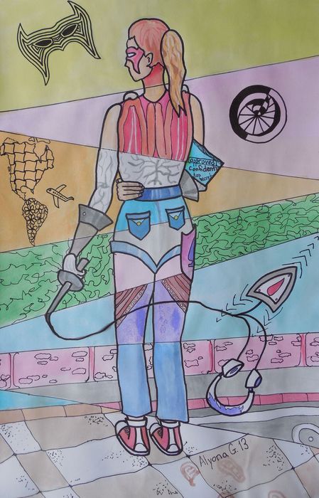 Art Studio PALETTE. Alyona Glazyrina Picture.  Watercolour, Ink Fantasy Imagenation 