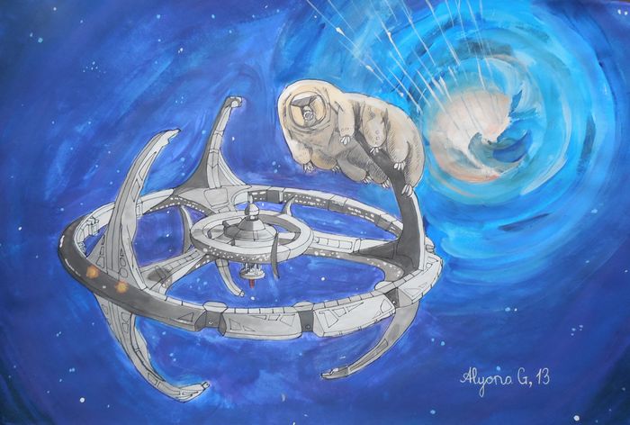 Art Studio PALETTE. Alyona Glazyrina Picture.  Marker, Tempera Fantasy Imagenation 