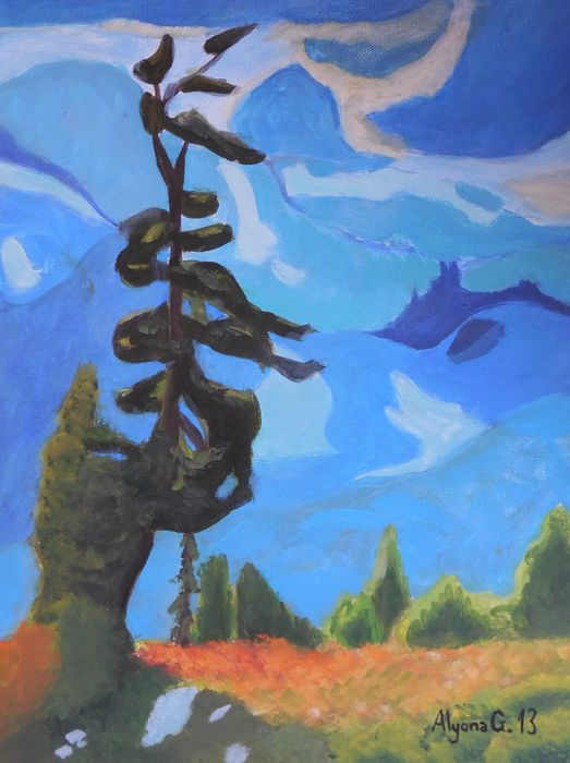 Art Studio PALETTE. Alyona Glazyrina Picture. Canvas Acrylic   