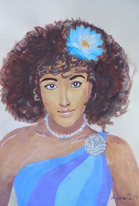 Art Studio PALETTE. Alyona Glazyrina Picture.  Tempera People Portrait 