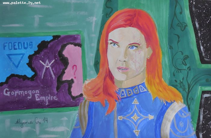 Art Studio PALETTE. Alyona Glazyrina Picture.  Tempera Fantasy Imagenation 