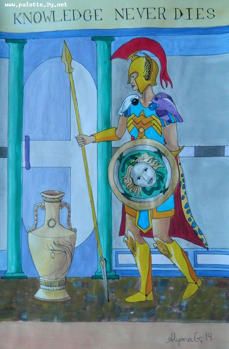 Art Studio PALETTE. Alyona Glazyrina Picture.  Marker, Tempera Fantasy Imagenation Знания Никогда не Умрут