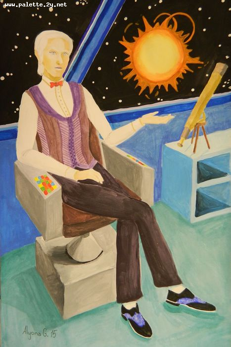 Art Studio PALETTE. Alyona Glazyrina Picture.  Tempera People People 