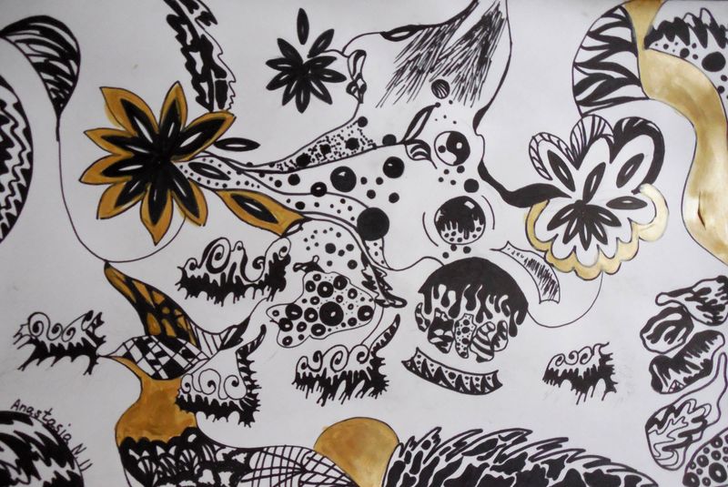 Art Studio PALETTE. Anastasia Nistor Picture.  Ink Fantasy Abstract 