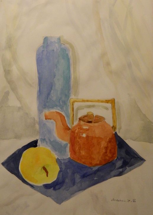 Art Studio PALETTE. Anastasia Nistor Picture.  Watercolour Still Life Still Life 