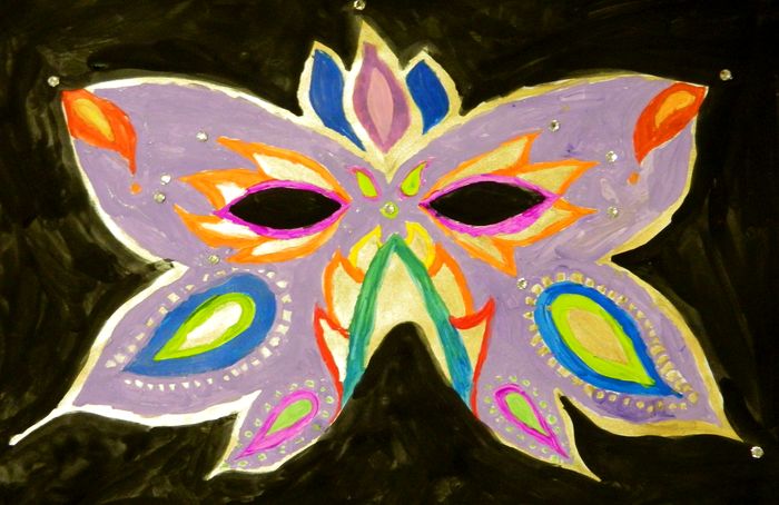 Art Studio PALETTE. Savanna Cornfield Picture.   Fantasy Mask 