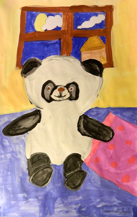 Art Studio PALETTE. Savanna Cornfield Picture.  Tempera Fantasy Favorite Toy 