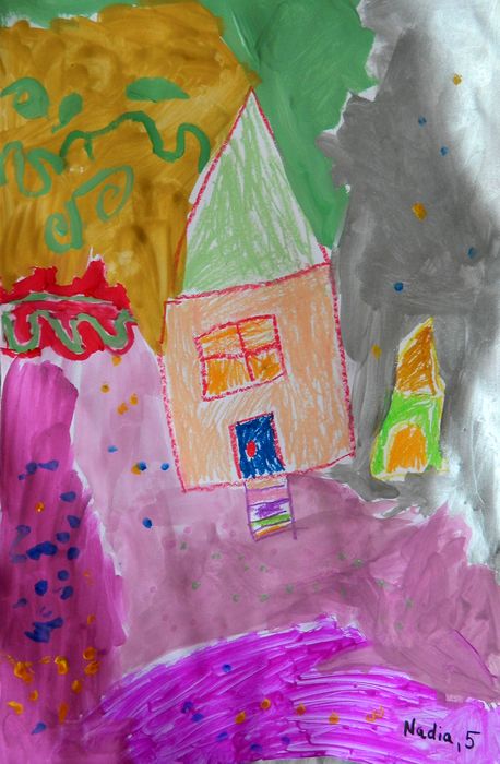 Art Studio PALETTE. Nadegda Nivinskaia Picture.   Landscape Houses 