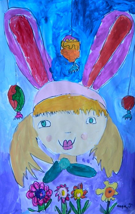 Art Studio PALETTE. Nadegda Nivinskaia Picture.  Marker, Tempera Holidays Easter 