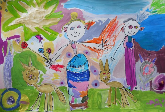 Art Studio PALETTE. Nadegda Nivinskaia Picture.   People Family 