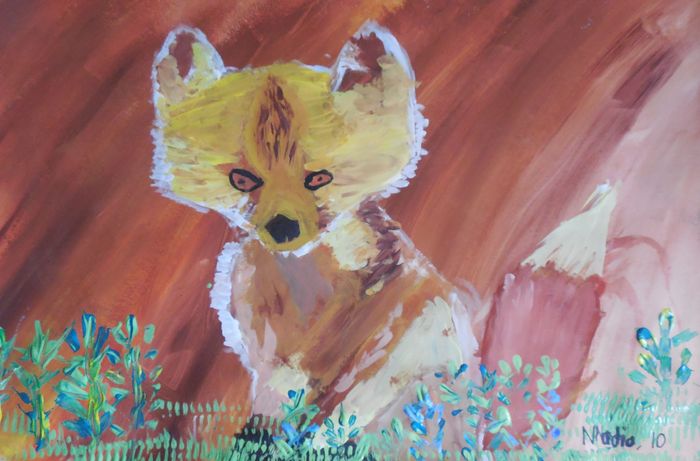 Art Studio PALETTE. Nadegda Nivinskaia Picture.  Tempera Animals Mix 